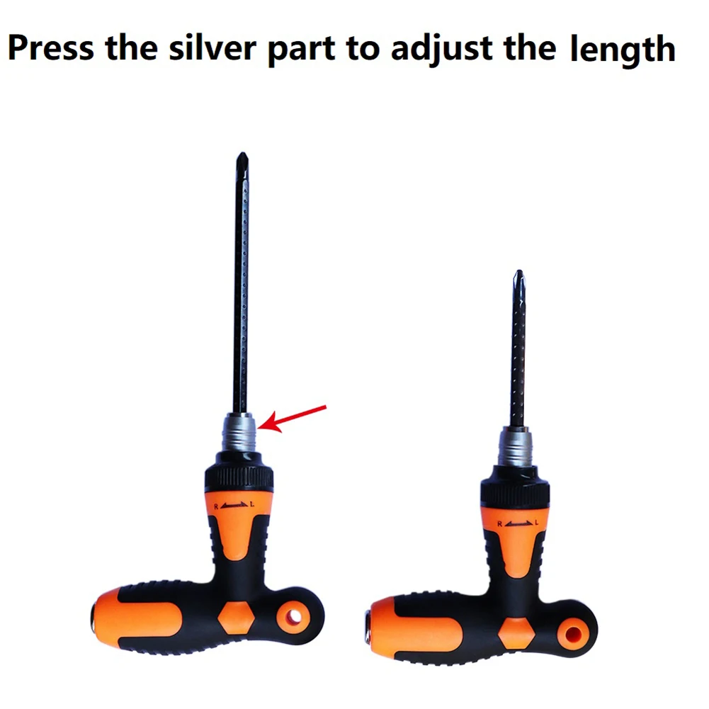 

T-type Anti-slip Screwdriver 32 Teeth Alloy Steel Multifunctional T Handle Ratchet Screwdriver Repair Tool Handle Tools
