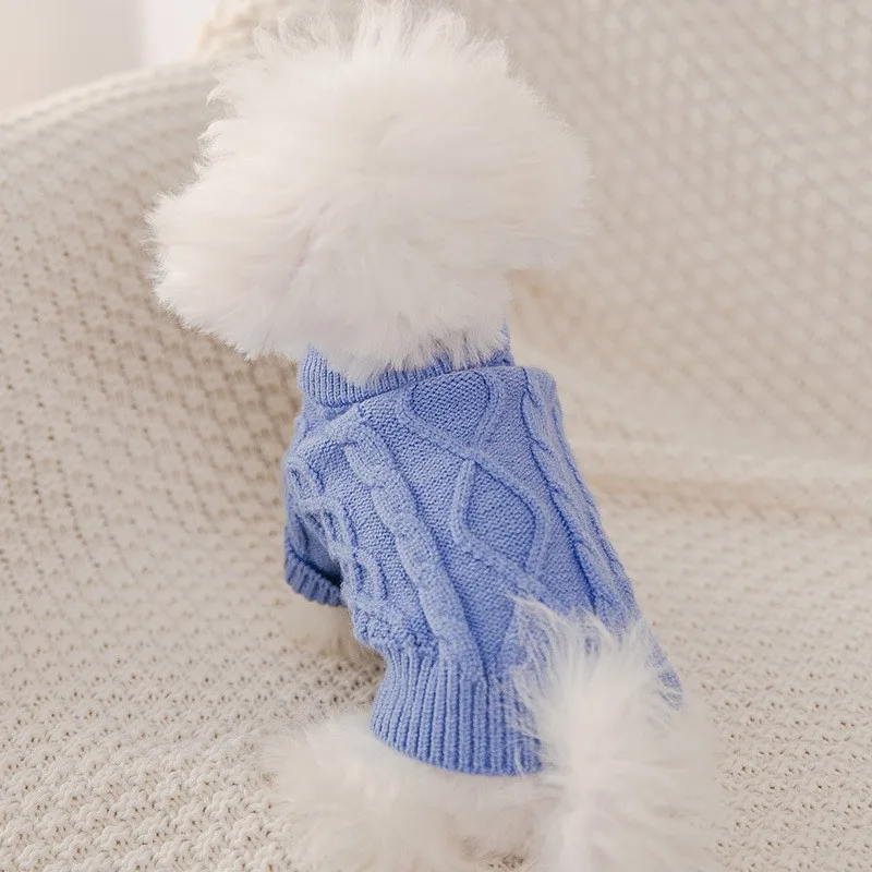 

Vintage Twist Knit Pet Sweater Puppy Dog Fall and Winter Warm Cat Kitten Two Feet Anti-shedding Cat Cat Clothes