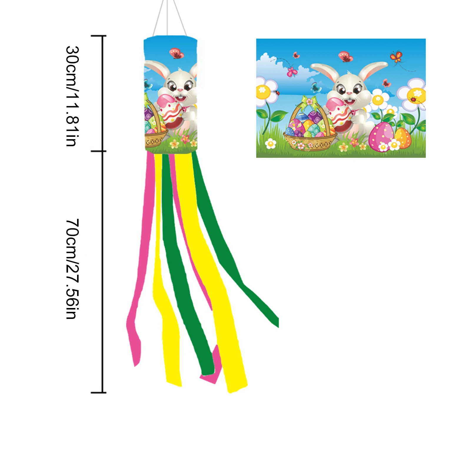 Пасхальный декоративный ветрозащитный мешок с кроликом и хвостом сумочка для