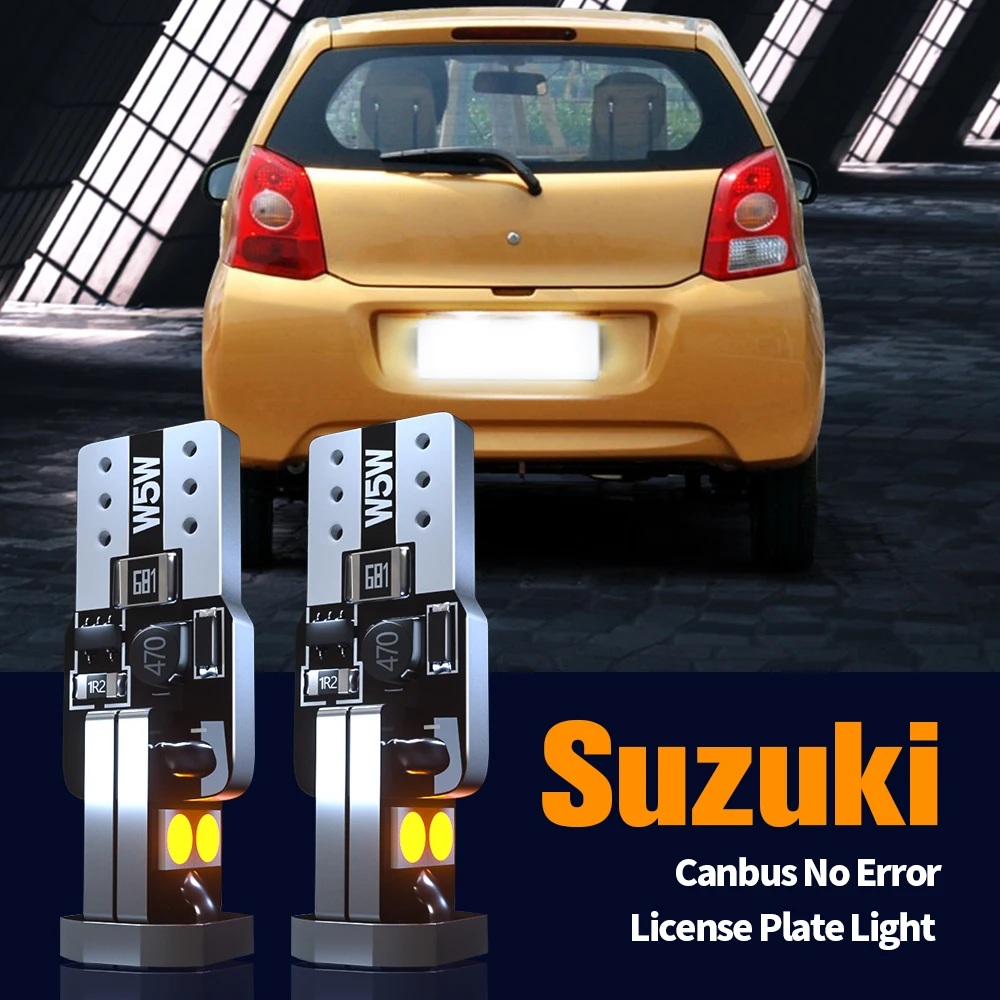 

2pcs LED License Plate Light Bulb Lamp W5W T10 For Suzuki Alto Baleno Celerio Grand Vitara Ignis Jimny Liana Swift SX4 Wagon R