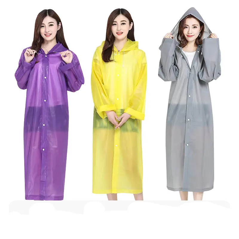 

Fashion EVA Raincoat Aldult Kids Thickened Waterproof Rain Coat Girl Boy Outdoor Hiking Travel Rain Gear Reusable Rain Jacket