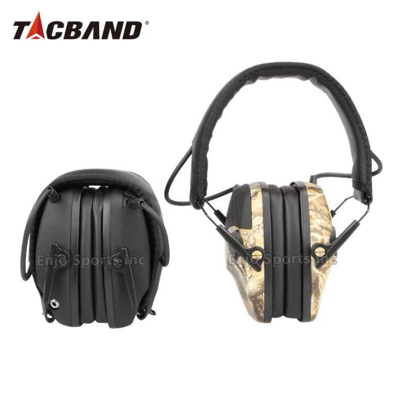 TACBAND 3.5mm Audio Adjustable Head Band Anti Noise Electronic Active Ear Hearing Protection ANSI CE Earmuff 27dB for Shooting
