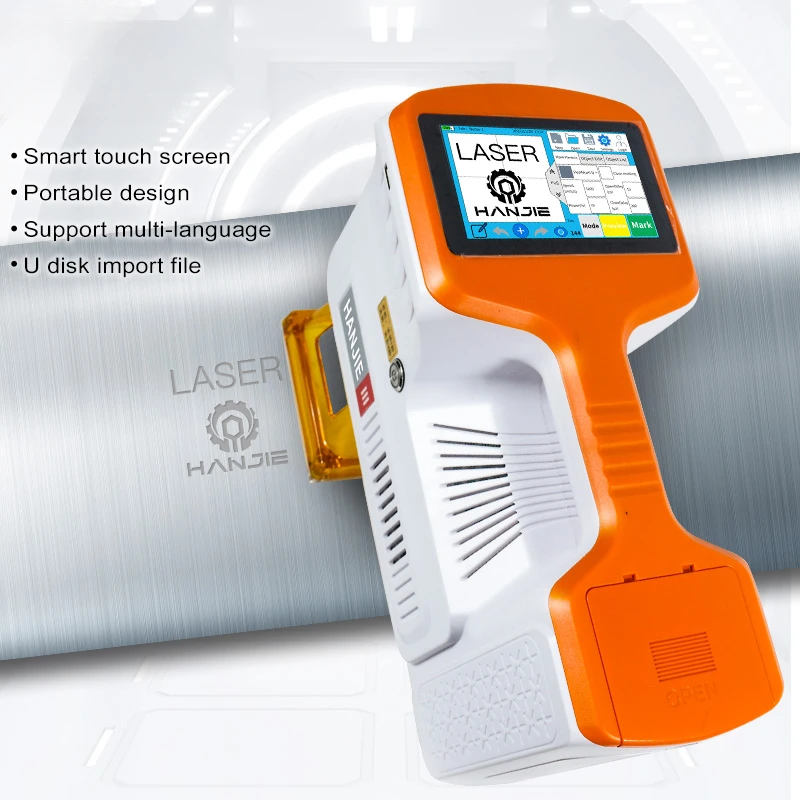 Новейшая интеллектуальная ручная лазерная маркировочная машина HANJIE 2024 для