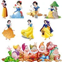disney movies snow white and the seven dwarfs anime cartoon snow white clothes patches garment stickers girls clothing patches