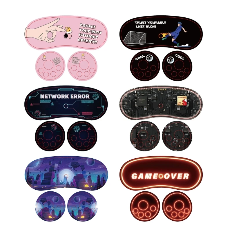 

E8BA Sticker Set Waterproof PVC Stickers Decal Skin Decoration for Pico 4 VR Headset Stain Resistant Decal Skin Stickers