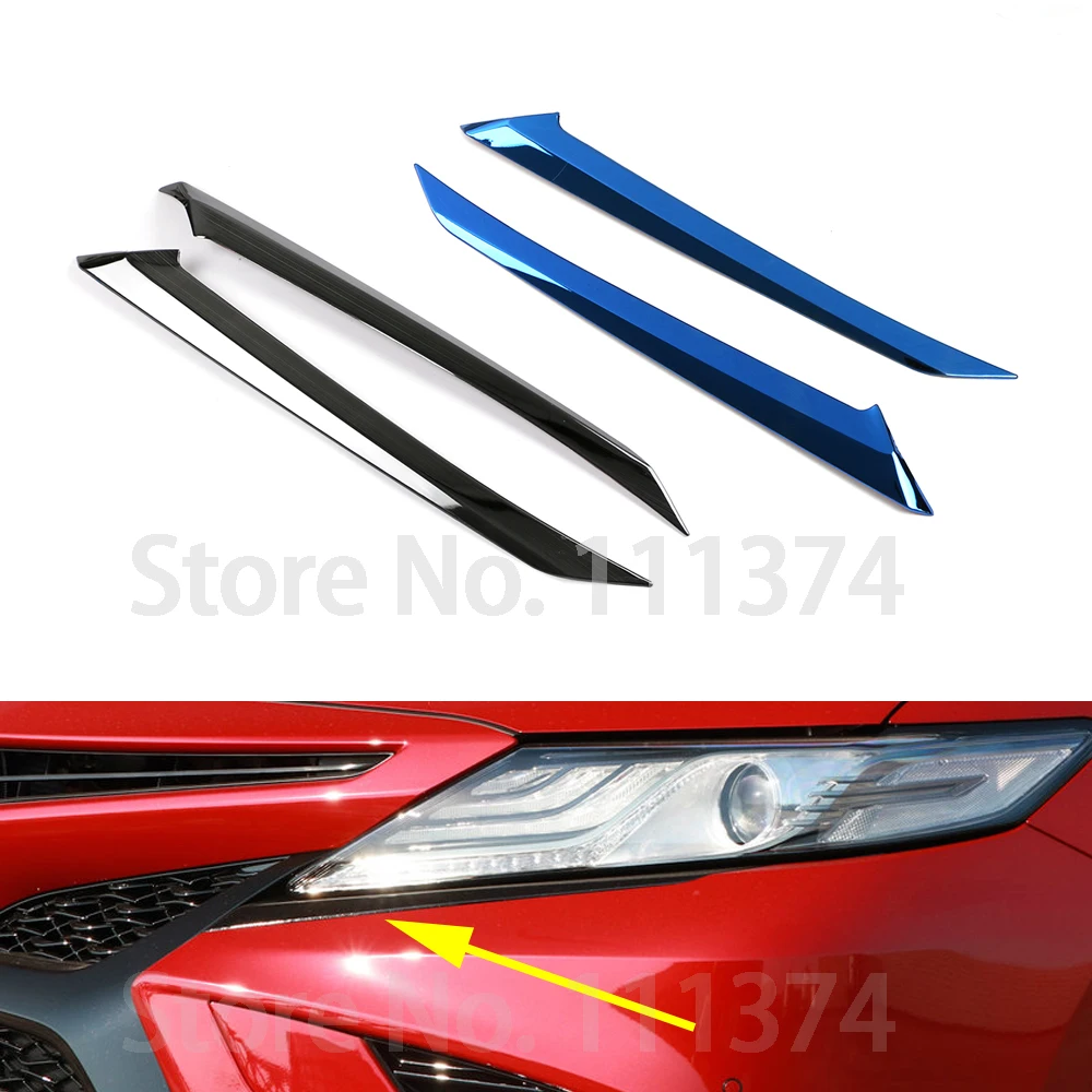 

Chrome Headlight Trims Cover for Toyota Camry XV 70 2018 2019 2020 Stainless Steel Decoration ABS Accessories