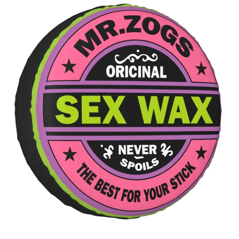 

Mr Zogs Surfing Sex Wax Spare Wheel Tire Cover Bag Pouch for Mitsubishi Pajero Dust-Proof Vehicle Accessories 14" 15" 16" 17"