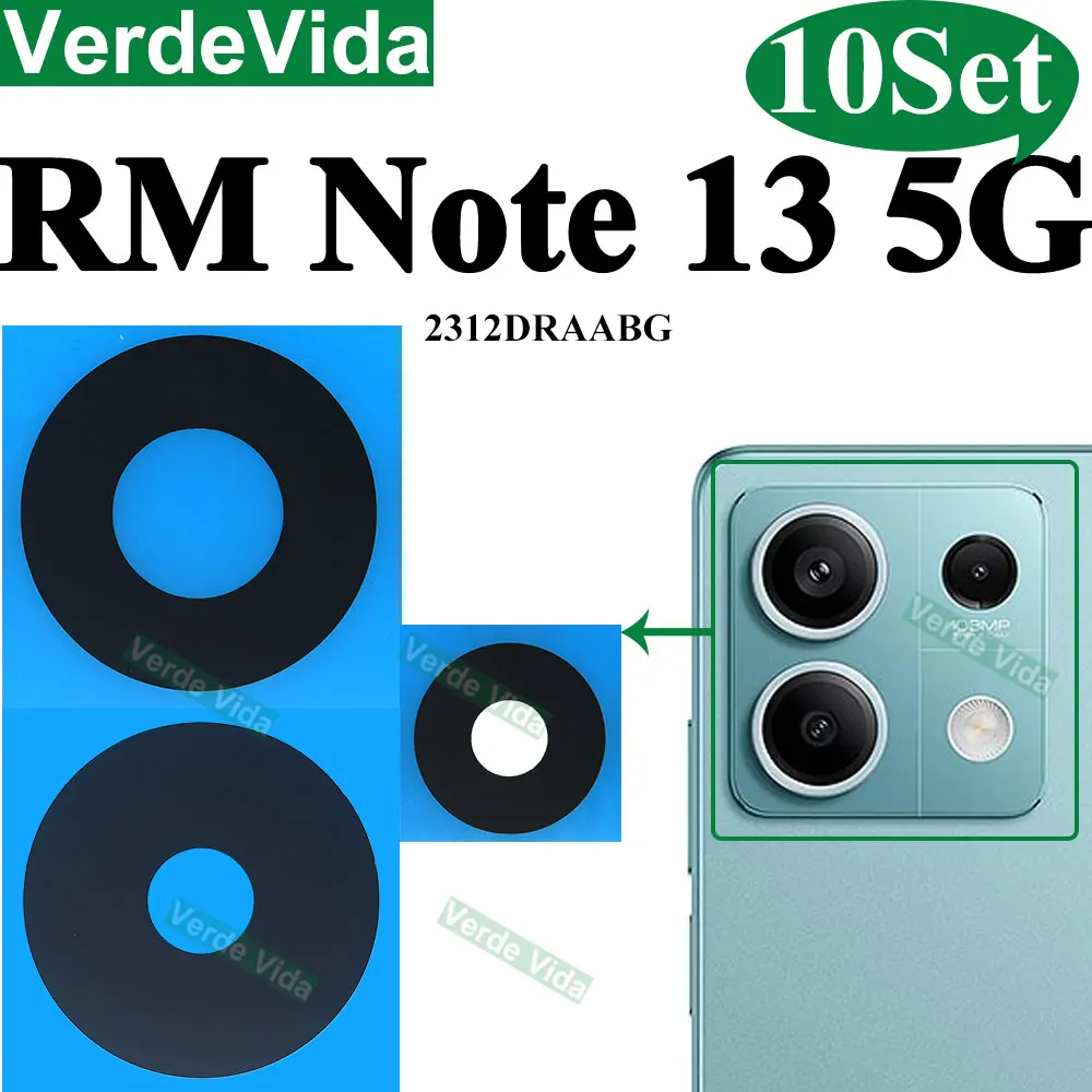 10 комплектов для Xiaomi Redmi Note 13 14 Pro 4G 12 Pro+ 5G 12T 12s Note 13 Pro Plus, замена стекла объектива задней камеры, ремонт Par (art.: 3920cd6a5df02) - 3920cd6a5df02