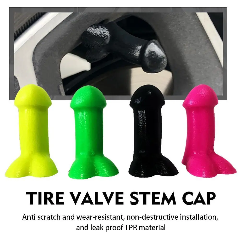 

4Pcs Automobile Luminous Valve Stem Cap Spoof Tire Valve Core Cover Fluorescent Fits Cars Trucks Bikes Motorcycles
