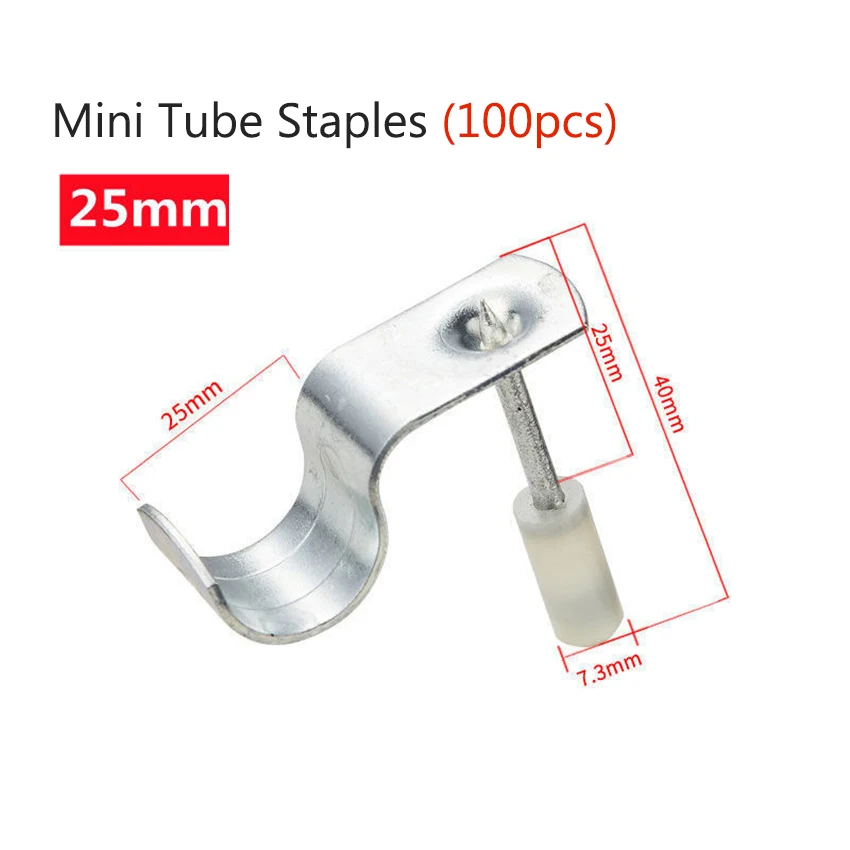 

100Pcs 16mm/20mm/25mm Round Steel Nail For Mini Steel Nail Gun Manual Rivet Gun Wall Fastener Fire Nails Wire Slotting Nails