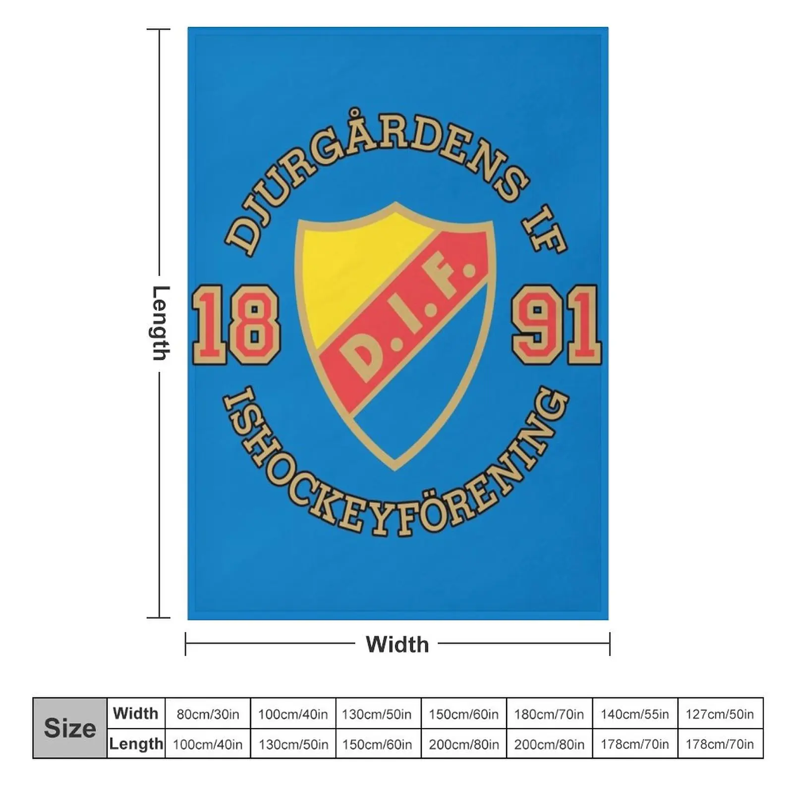 Djurg?rdens IF Хоккейное одеяло для путешествий теплое зимнее дивана мягкие одеяла
