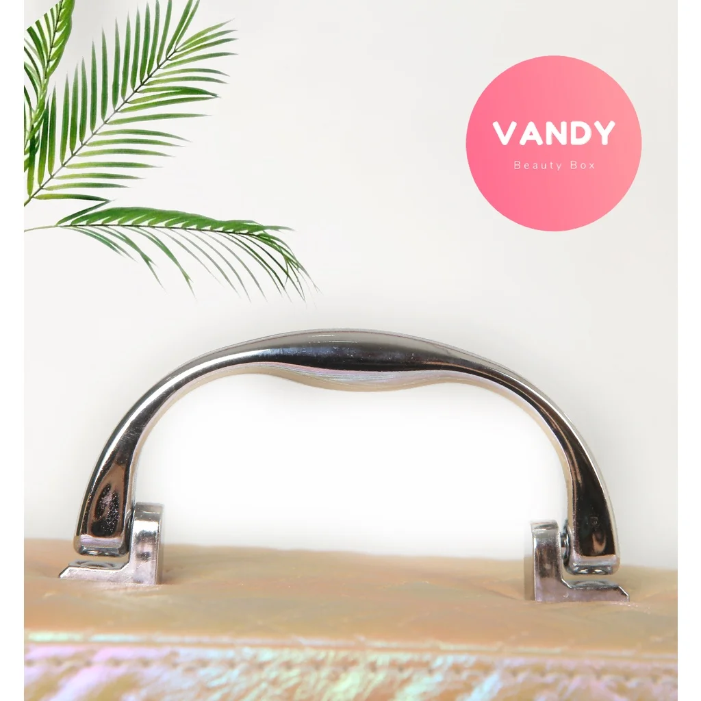 Золотистая Яркая кожаная косметичка Vandy 2022 для женщин и девушек органайзер