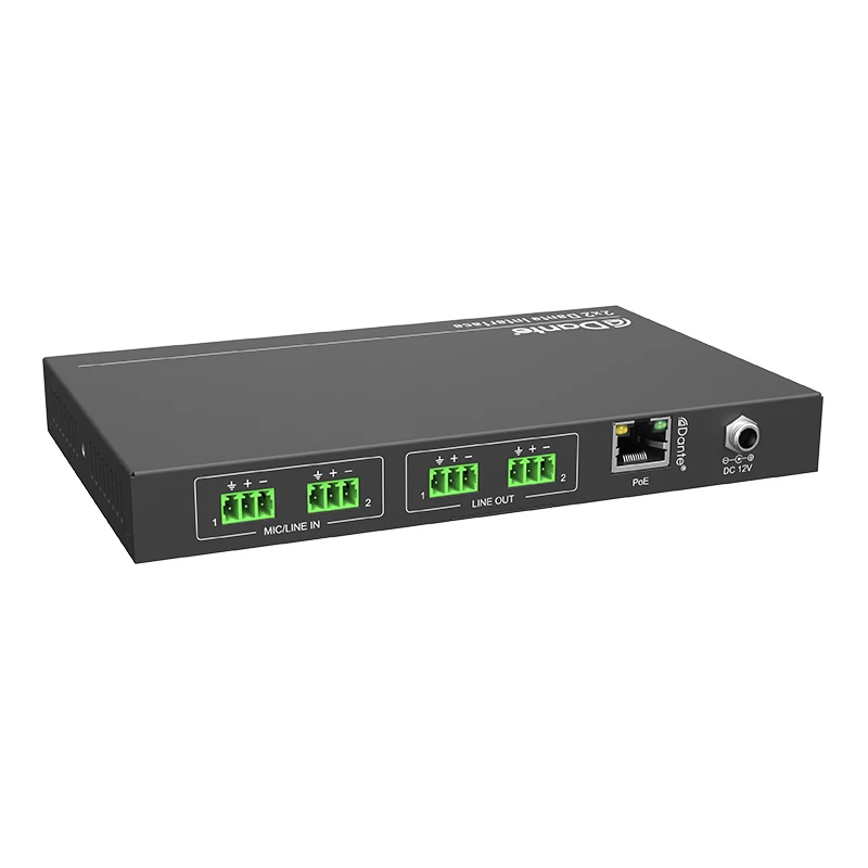 Поверхностное крепление Dante 2x2 / AES67 интерфейс