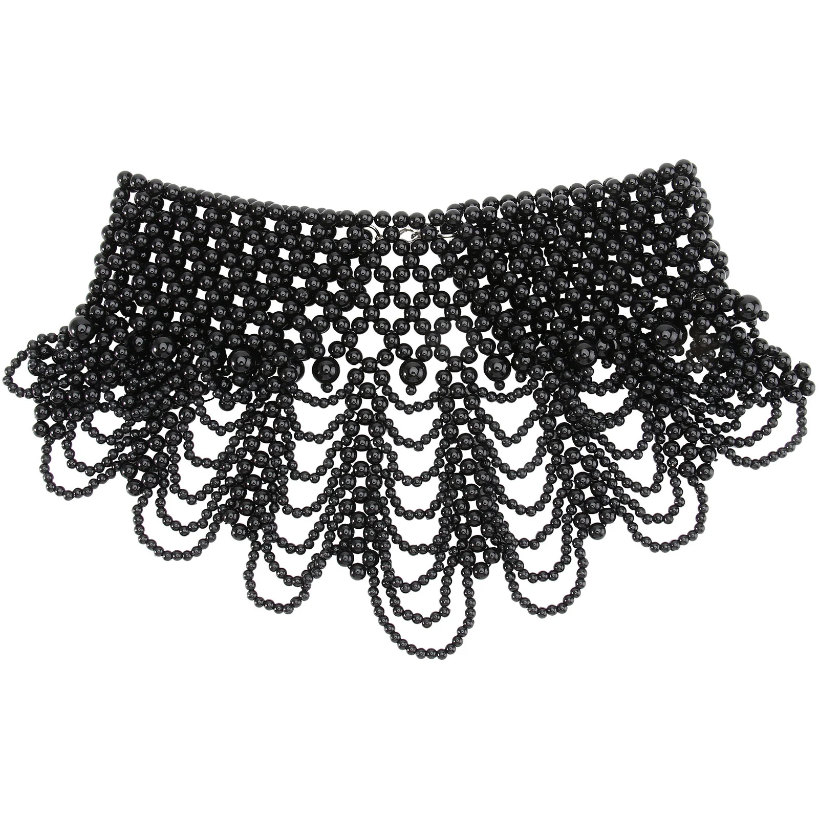 

1PC Widen High Collar Choker Hand Woven Six-layer Wave Necklace False Collar