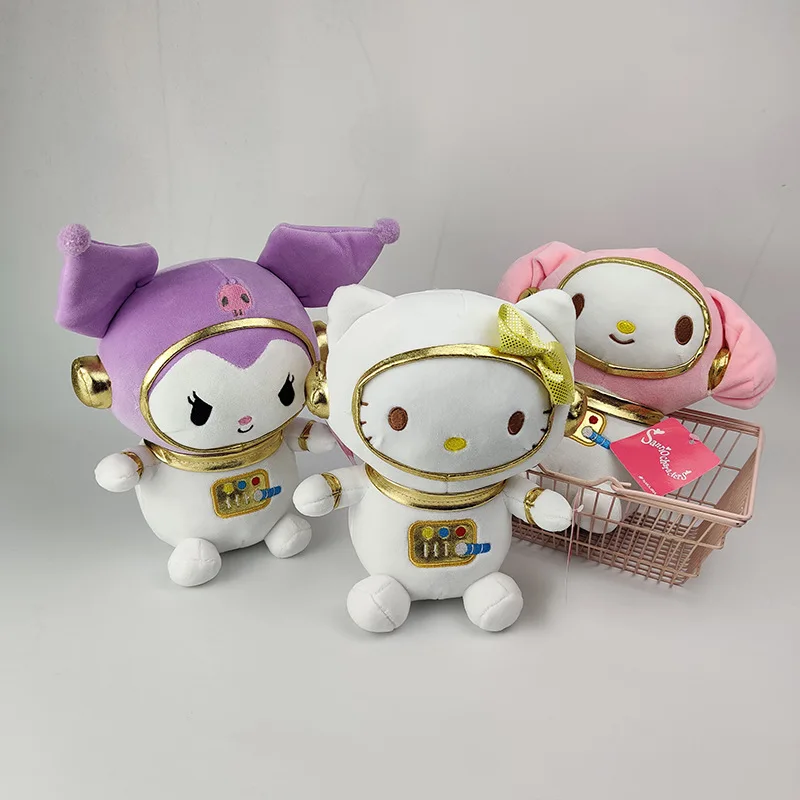 

Kawaii Anime Plush Sanrio Toys Kitty Kuromi Melody Stuffed Animals Dolls Cartoon Astronaut Plushie Toy for Children Girls Gifts