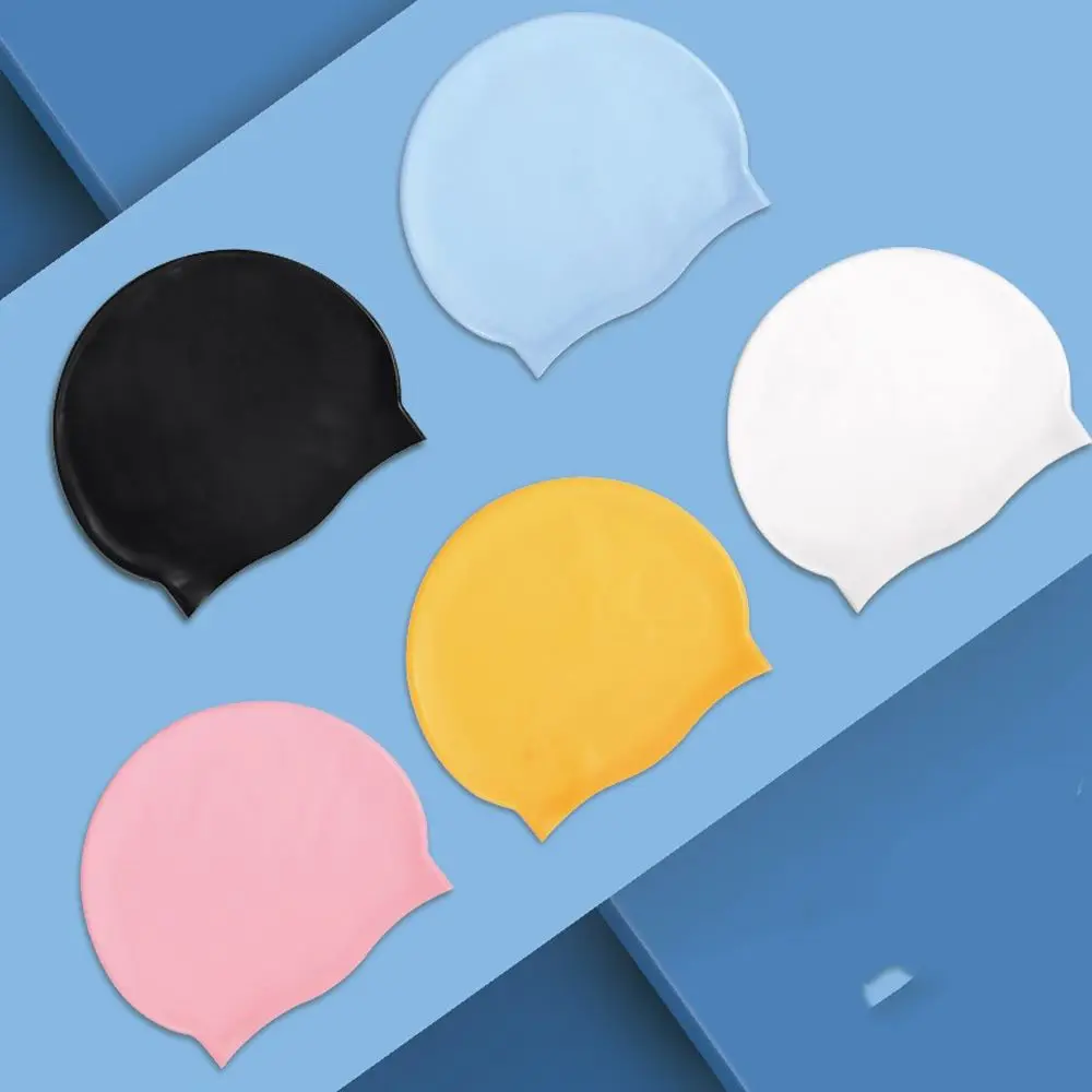 

Silicone Swimming Caps Men Women Long Hair Waterproof Swim Pool Cap Ear Protect Large Diving Hat Water Sports Accessories