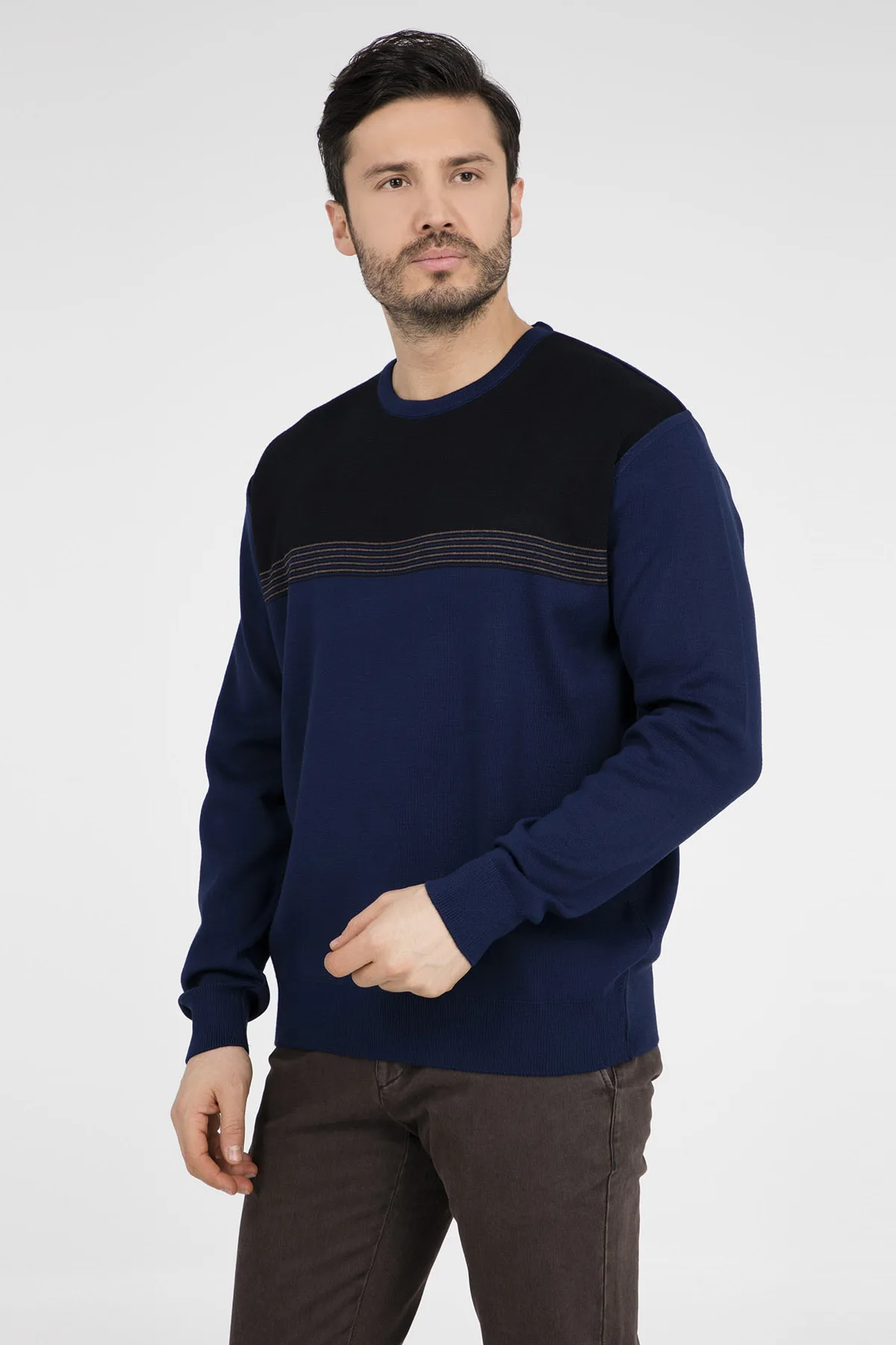BURATTI Crew Neck Sweater Men 2020 Spring Autumn High Quality Male 'S Fashion Pullover 447010 | Мужская одежда