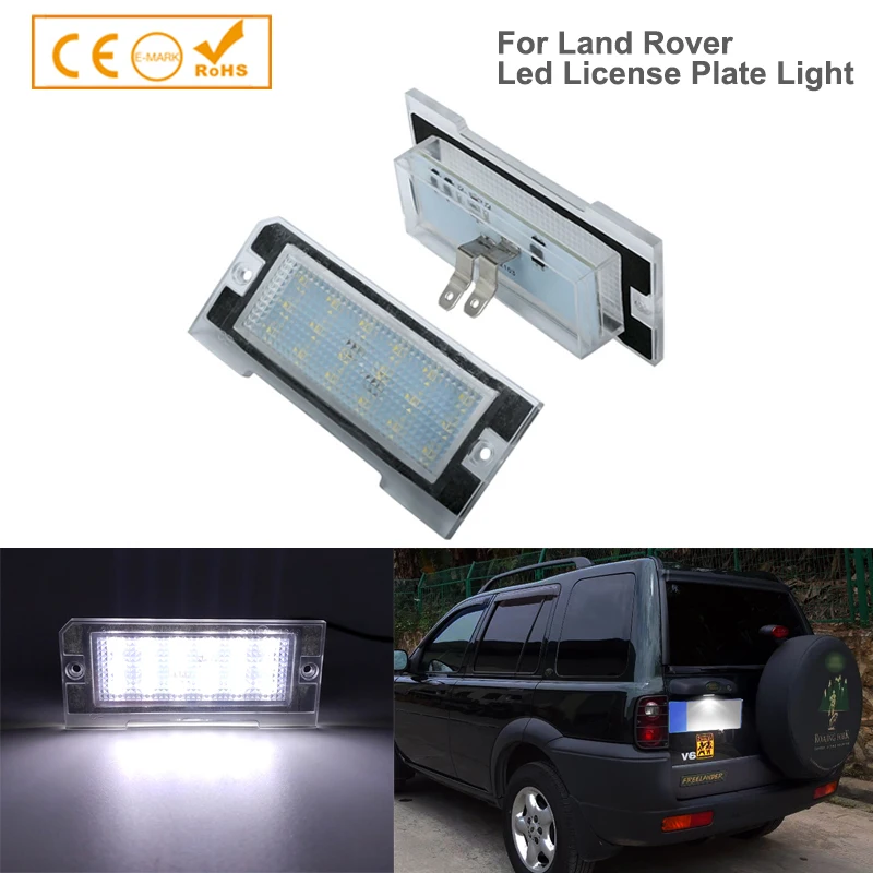 

1Pcs For Land Rover Freelander 1 1998-2006 LED License Plate Lights Car Rear Number Lamps 18smd White Canbus Auto Accessories