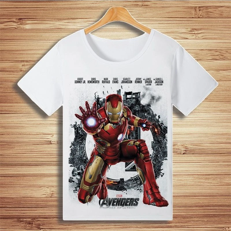 Футболка с короткими рукавами Marvel Avengers Iron Man Captain America Deadpool Spider-Man Thor, детский летний повседневный топ унисекс, новое поступление (art.: 3920d95ea6bf3) - 3920d95ea6bf3