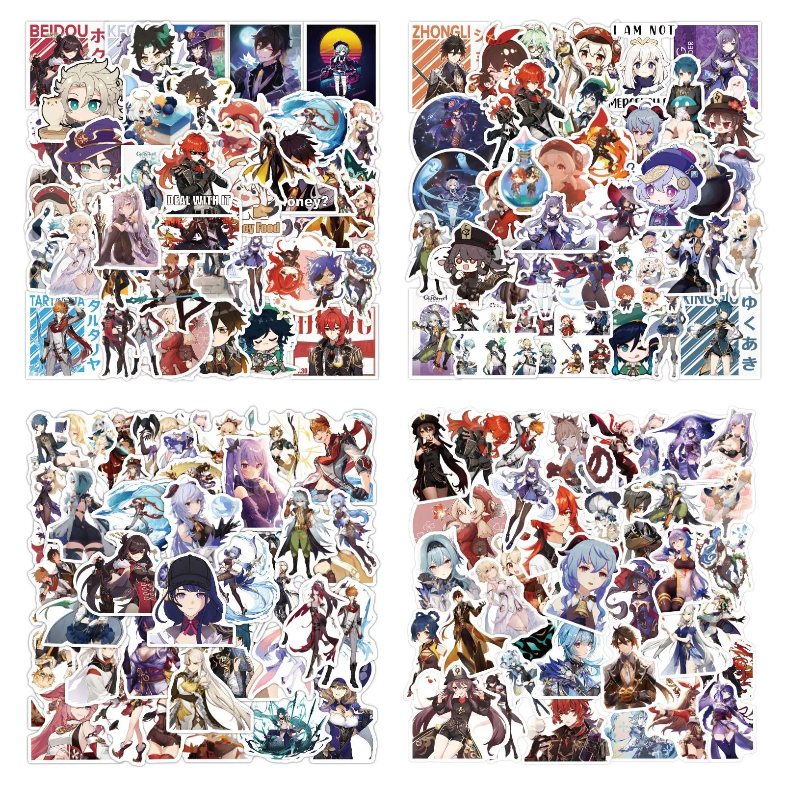 

Genshin collection 50-200 cartoon cartoon cartoon suitcase laptop mobile phone graffiti stickers.