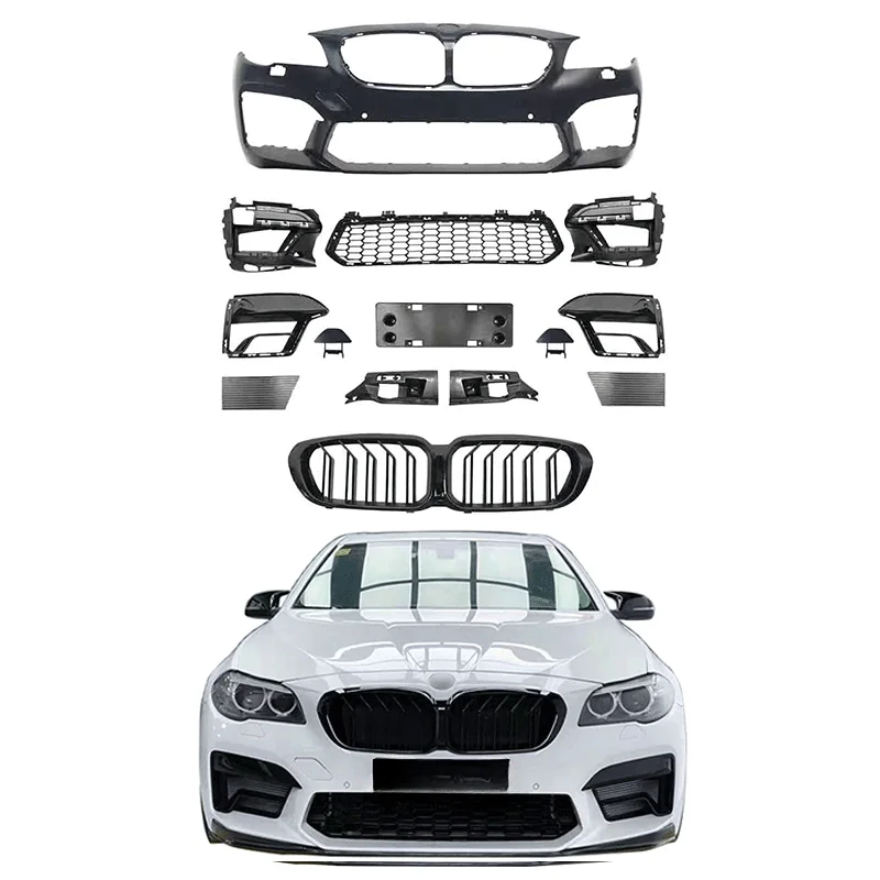 

Genuine Car bumpers For 2010-2017 BMW 5 Series F10 F18 Upgrade 2021 M5 Body kits With Siamese large Grille