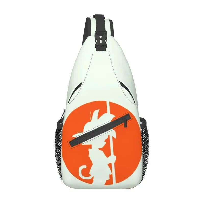 

Крутая мультяшная Сумка-слинг с логотипом аниме Gokus для езды на велосипеде, кемпинга, мужской нагрудный рюкзак через плечо, рюкзак на плечо