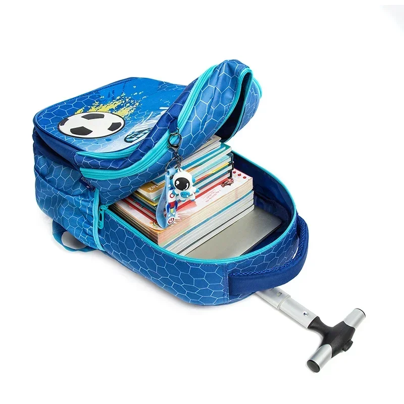 dziecięcy plecak szkolny dla dzieci tornister na kółkach chłopców szkolna torba koła bagaż podróżny zestaw wózków