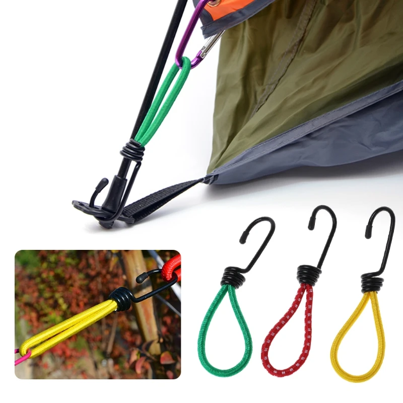 

M5TC Elastic Rope Buckle Tent Hook Cord Fastener Fixing Band Outdoor Camping Supplies