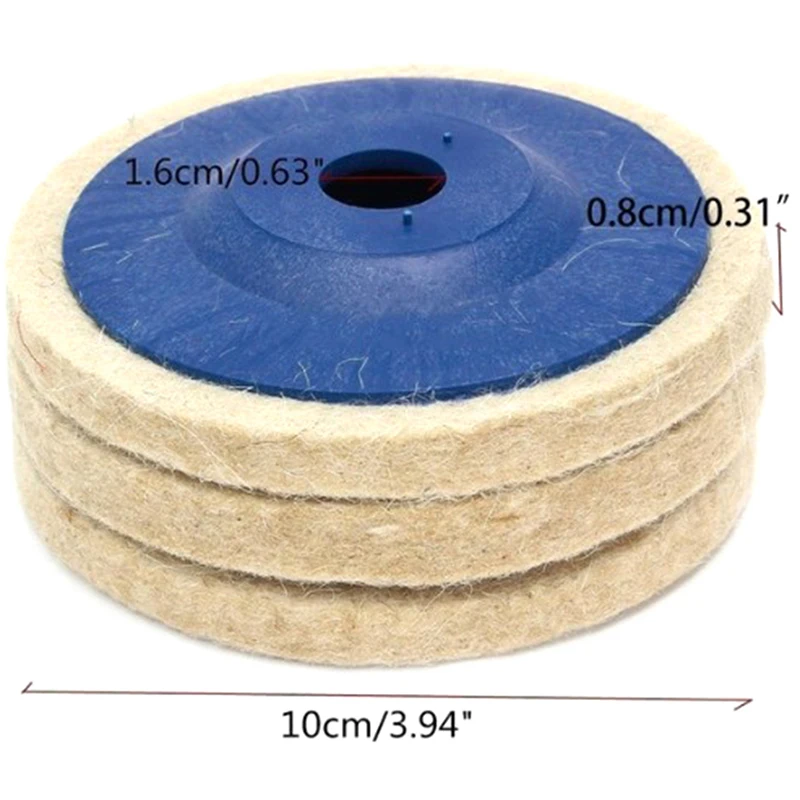 

100mm Wool Polishing Wheel Buffing Pads Angle Grinder Wheel Felt Polishing Disc Polisher Wholesale