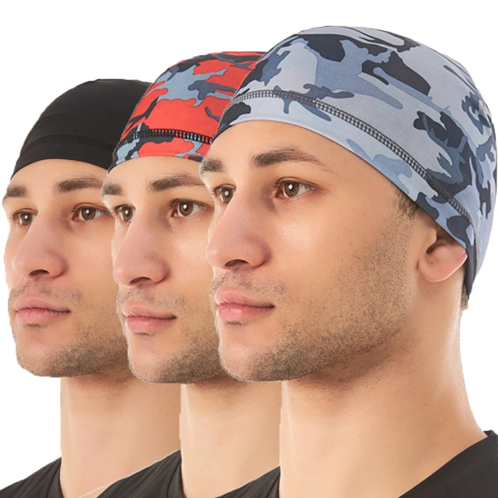 

Cycling Skull Cap Men Motorcycle Helmet Hat Beanie Ski Quick Drying Breathable Summer Hiking UV Protection Bicycle Accessories