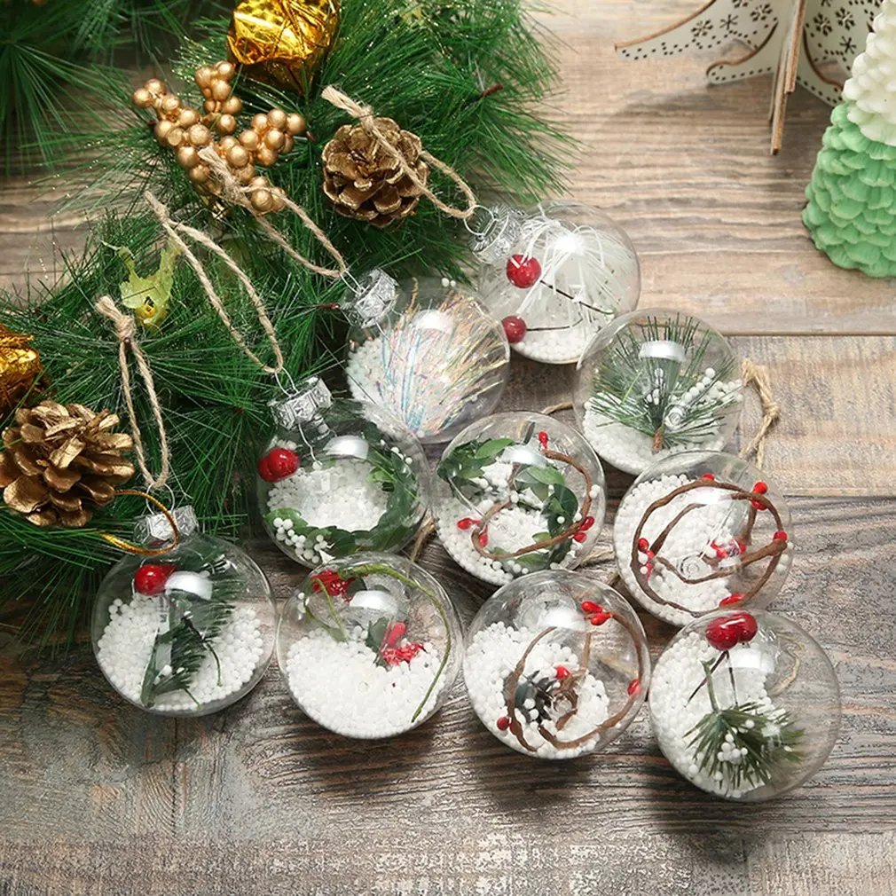 

Christmas Ball Creative Transparent Snowflake Inner Ball Christmas Tree Pendant Christmas Decoration Gift