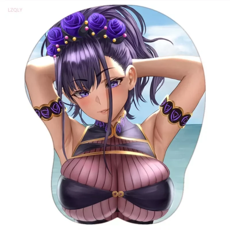 

Силиконовый гелевый коврик для мыши с рисунком судьбы/большого заказа Мурасаки шикибу сексуальная грудь милый манга с запястьем 3D Аниме Oppai