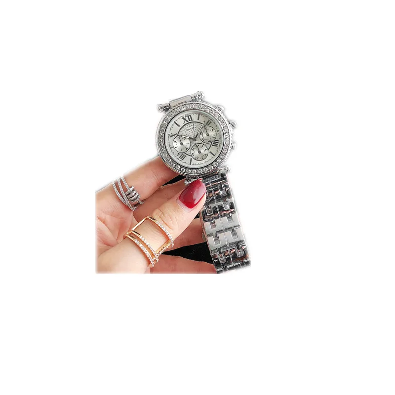 Women's fashion Stainless Steel wrist watch women's watch luxury top brand quartz watch female clock Relogio Feminino  2023