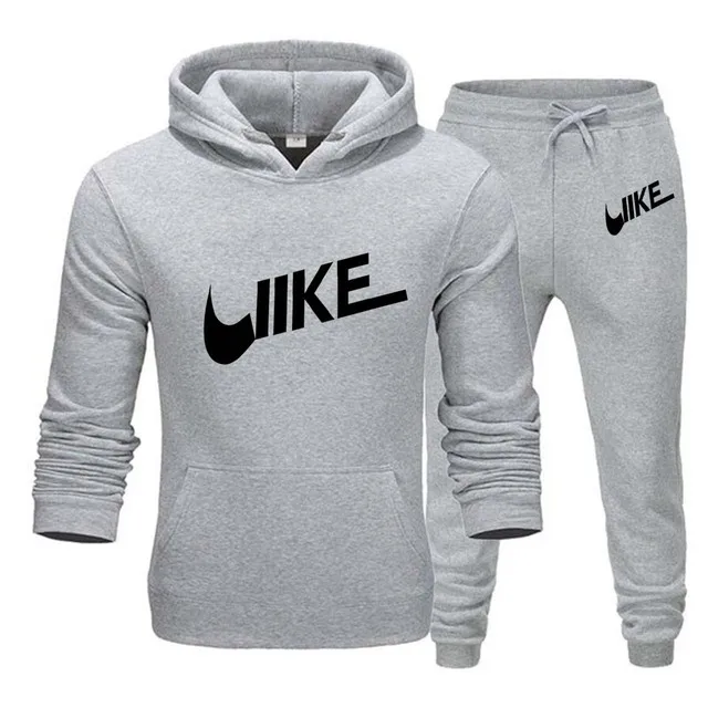Tracksuit Hooded Sweatshirt + Drawstring Pants Men's Sports Hoodie Running Sports Clothing Men's Fall And Winter 2-piece Set