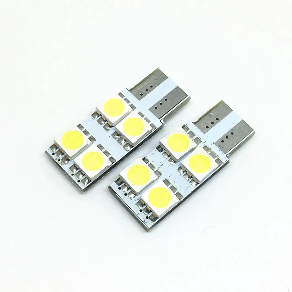 

1 Pair Car Signal Side Light T10-5050-4smd Led Non-polar Door Lights License Plate Lamp