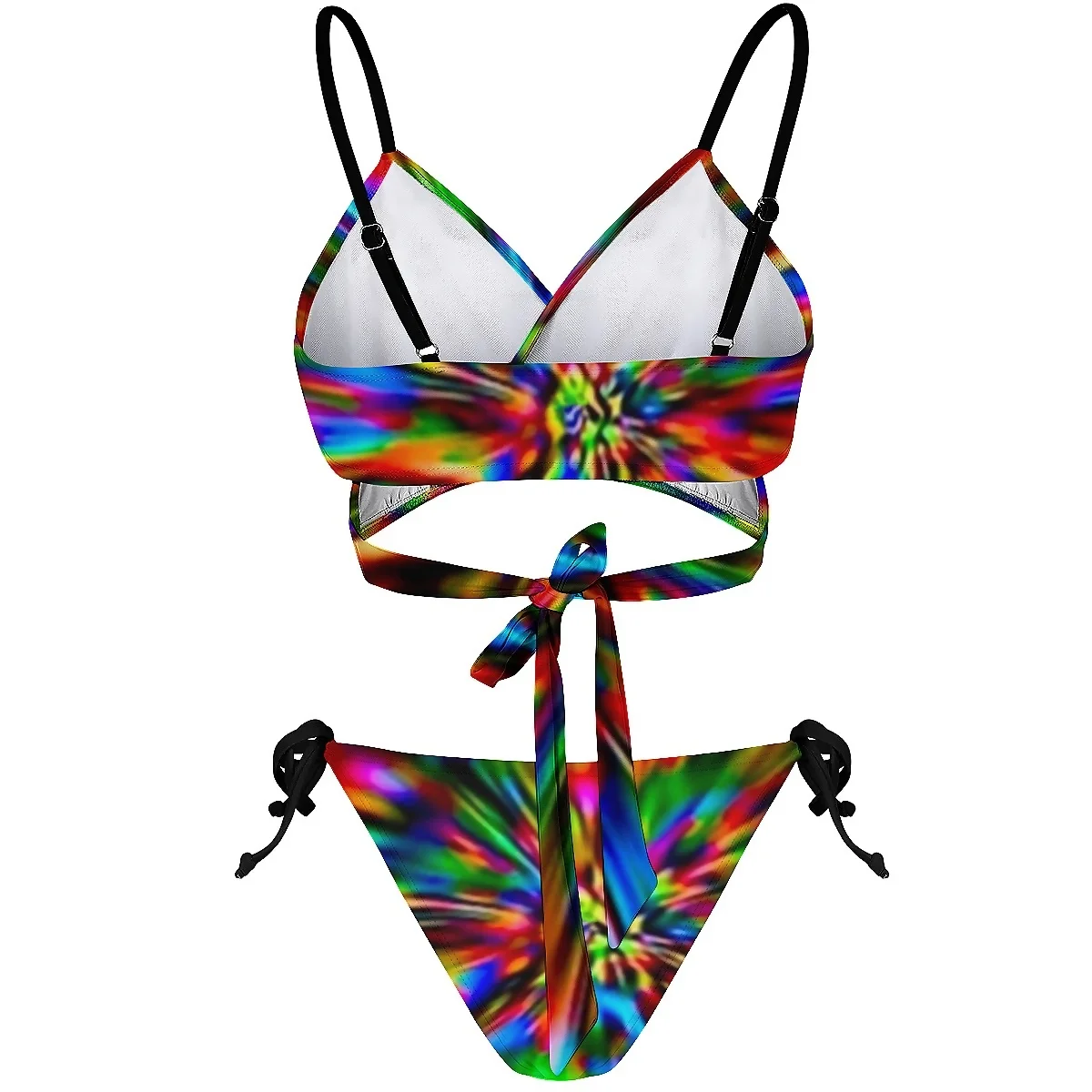 Психоделический купальник бикини в стиле 60-х годов богемный с винтажным принтом