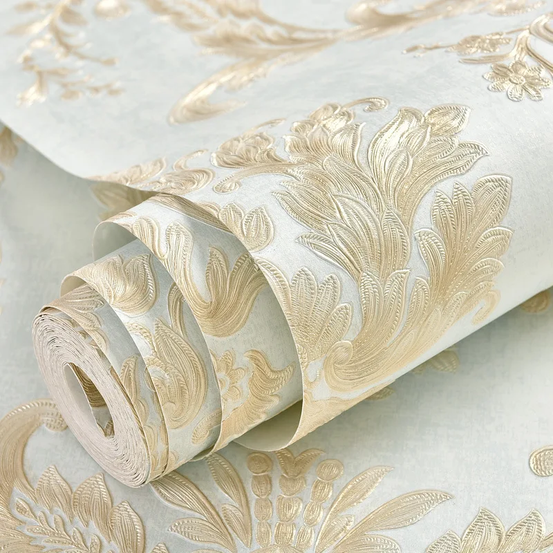 

Peel and Stick Wallpaper 3d Floral Self Adhesive Bedroom Living Room Wall Decor PVC Waterproof Sticker 3D Embossed Flower Blue