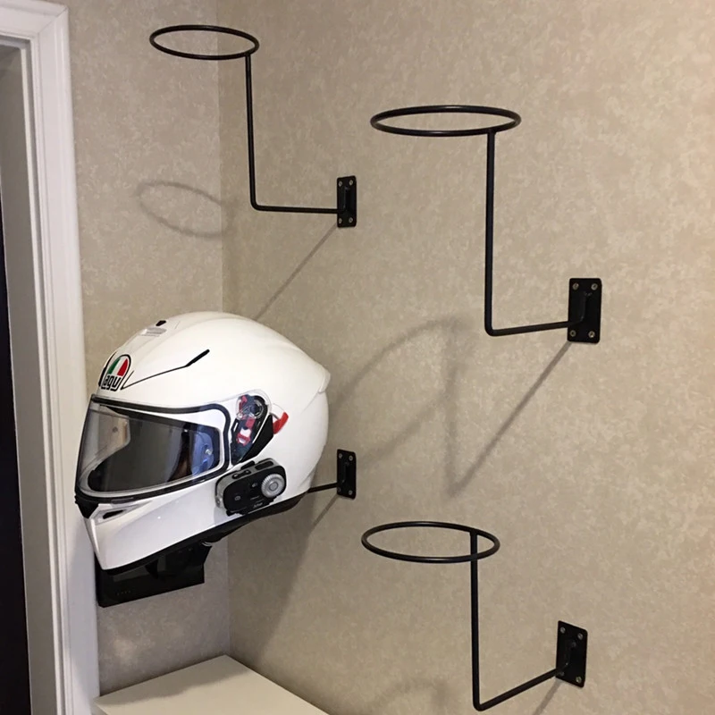 

European iron hat storage display rack motorcycle e-bike helmet holder household coat racks