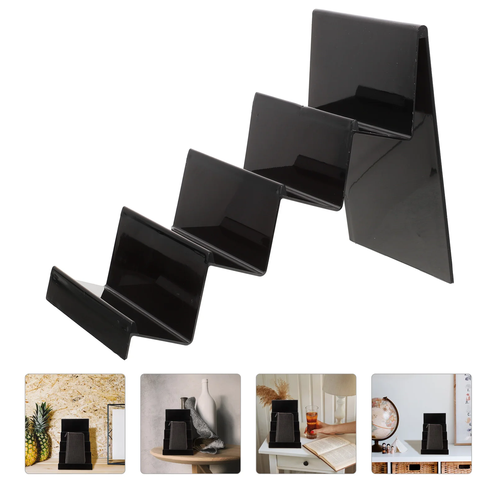 

Wallet Display Stand Rack Countertop Displat Bag Holder For Purse Acrylic Organizer Transparent