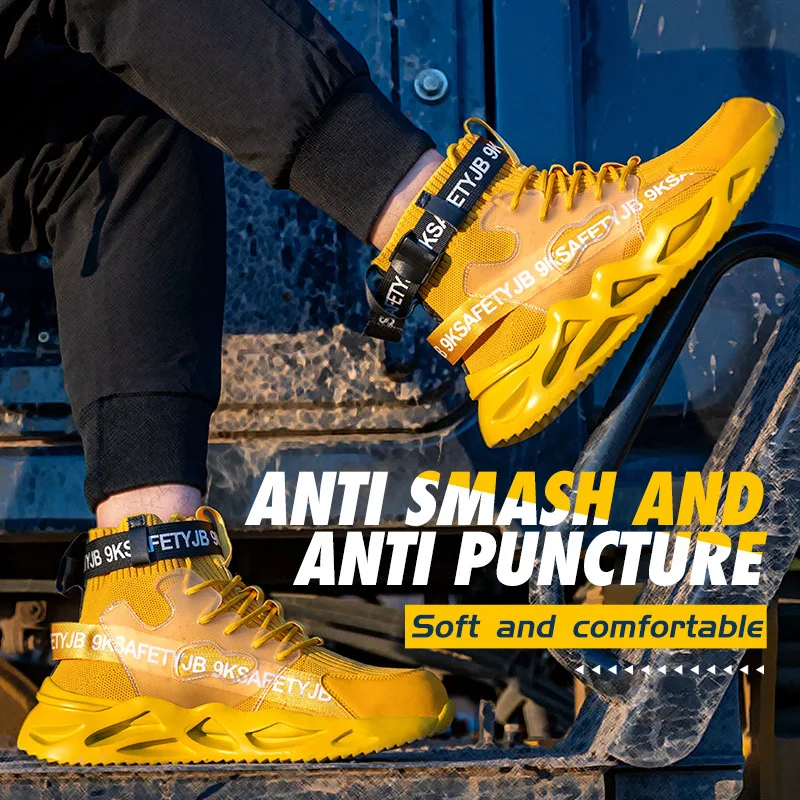 

Man Safety Shoes Puncture-Proof Work Sneakers Lightweight Work Shoes Men Steel Toe Shoes Safety Boots Indestructible Shoes 2023