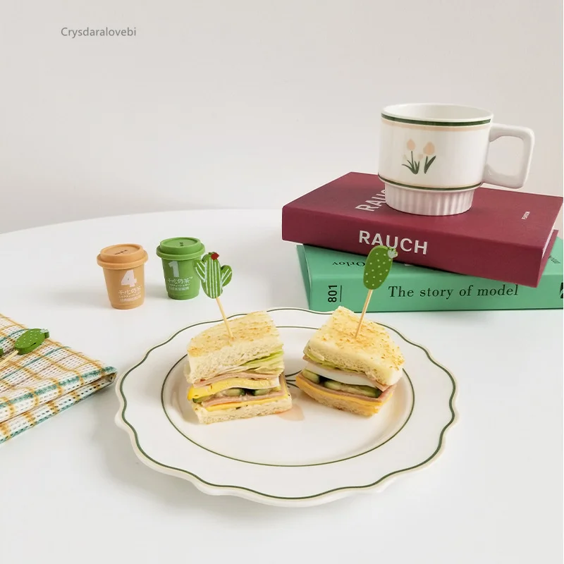 Симпатичные кактусы фрукты палочки упаковка около 100 креативные десертные