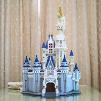 classic hot sale princess castle model moc modular building blocks bricks action figures educational kids children girls toys