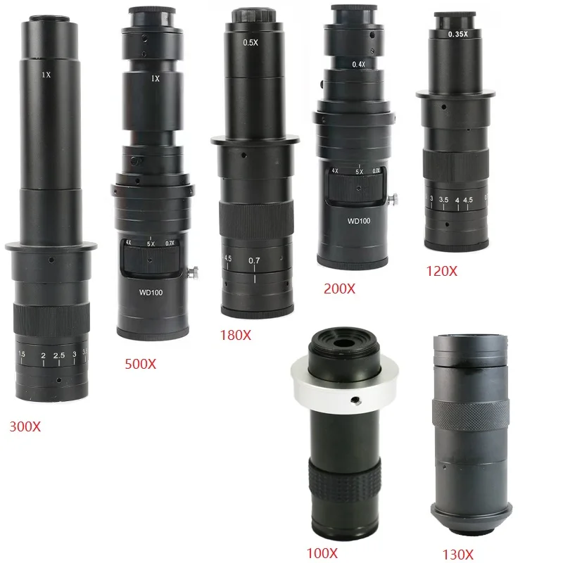 

Регулируемый объектив с креплением с 500X 300X 200X 180X 120X увеличение 0.7X-5X увеличение с переменной фокусировкой для ремонта CCD-камеры микроскопа