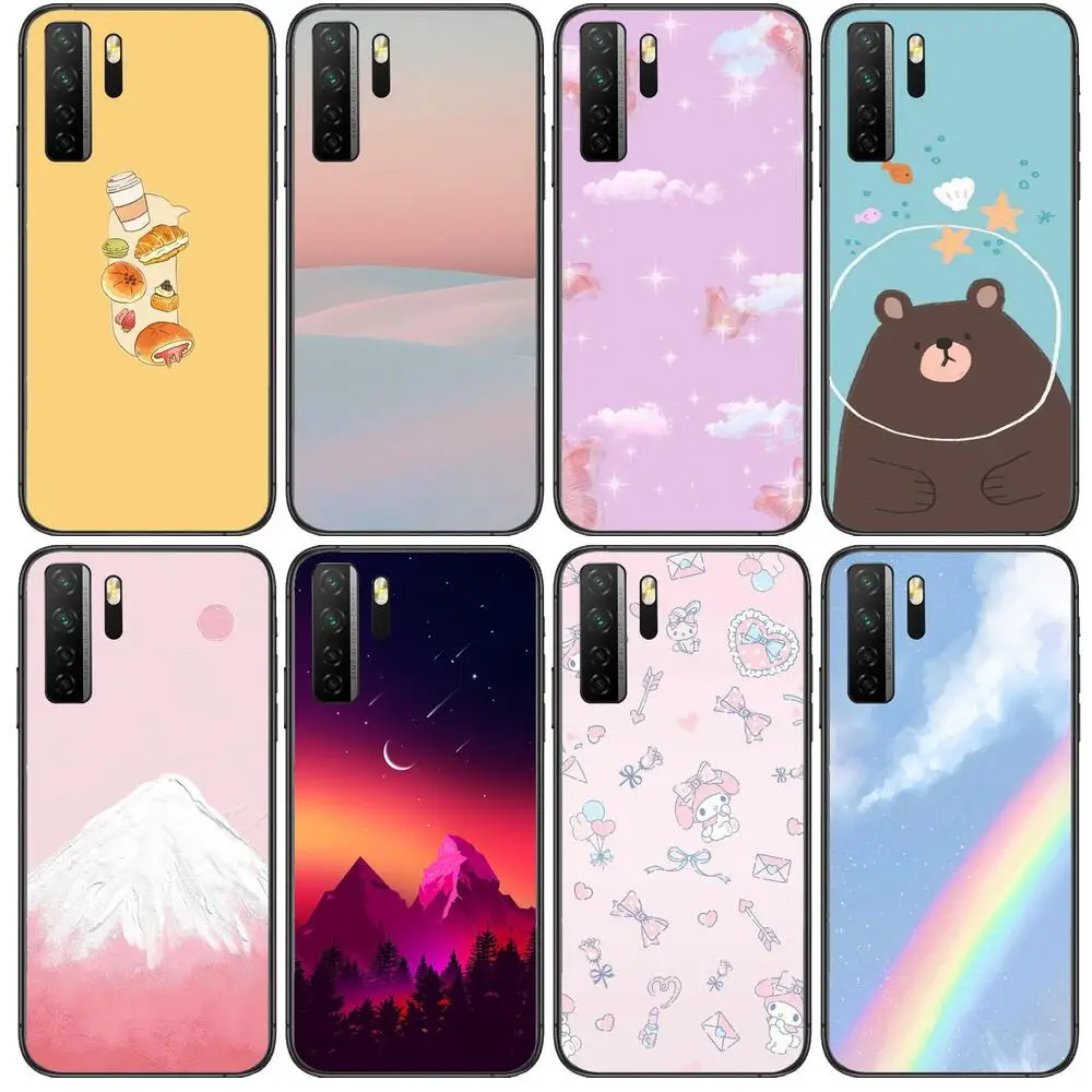 

HD-simple style Black Soft Cover The Pooh For Huawei Nova 8 7 6 SE 5T 7i 5i 5Z 5 4 4E 3 3i 3E 2i Pro Phone Case cases