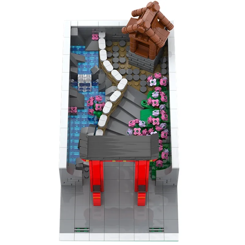 Модель Moc для сборки улиц и городов Модульные строительные блоки японской