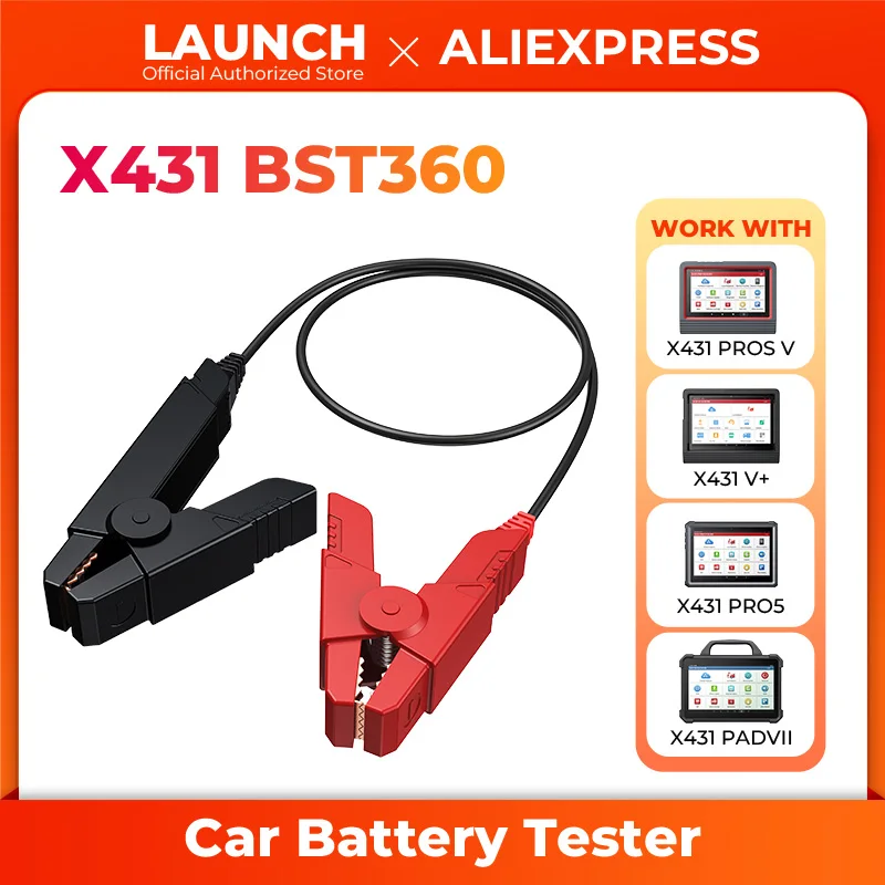 

Тестер автомобильных аккумуляторов LAUNCH X431 BST360, анализатор зажимов, 12 В, Автомобильный сканер напряжения для зарядки аккумуляторов X431 PROS V Bluetooth