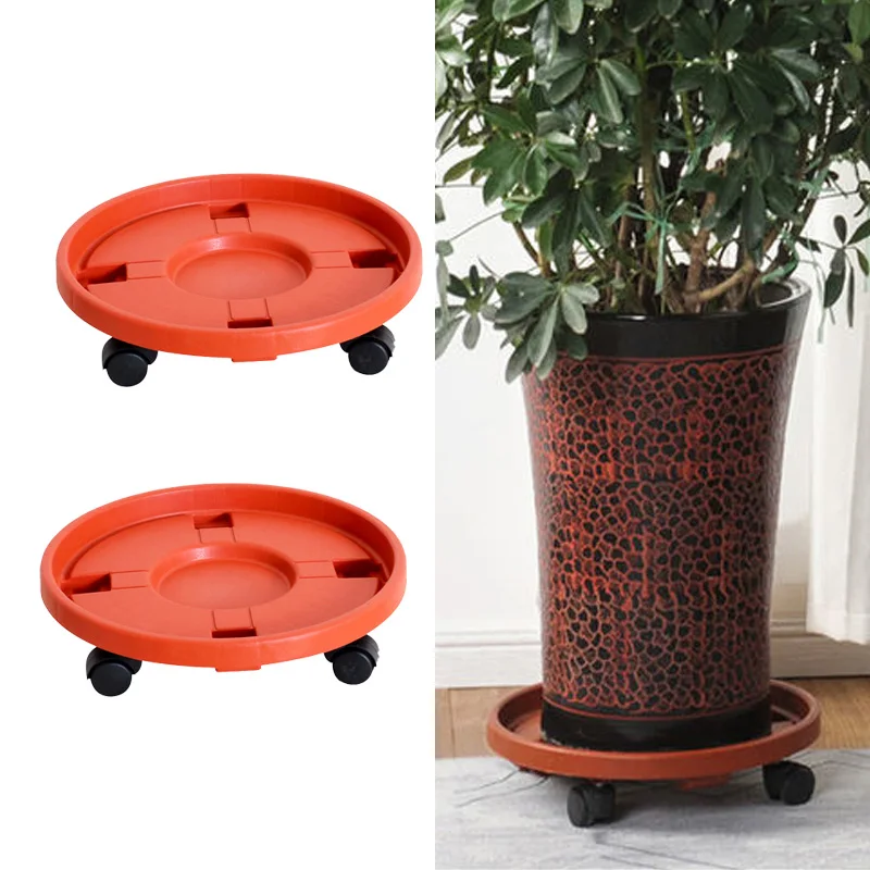 

Movable Flower Pot Tray With Wheels Garden And Indoor Potted Plant Storage Durable Easy To Move Thicken Flowerpot Base Outdoor