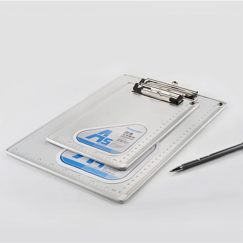 

Aluminum Alloy A4 Clipboards Portable Memo Paper Clipboards with Low Profile Clip for Classrooms, Offices, Restaurants, Offices