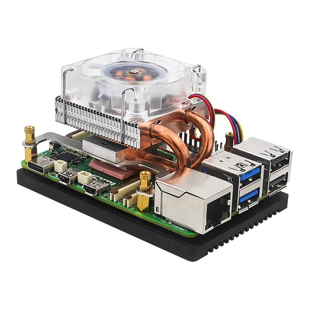 Охлаждающий кулер для ЦП ICE Tower Raspberry Pi 5B pi5 U-образная медная трубка охлаждающие