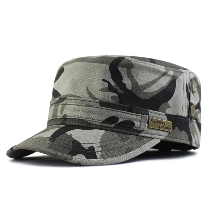 

2023 Spring Summer Big Head Baseball Hats Army Flat Cap Men Spring AUTUMMN Cotton Plus Size Military Hat 58-62cm Free Shipping